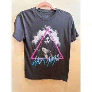 Lady Gaga Gray White and Pink Cotton Graphic Tee Size Small